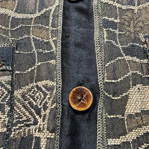 YAK MAGIK Boho Reversible Button Front Jacket LARGE - Picture 10 of 11